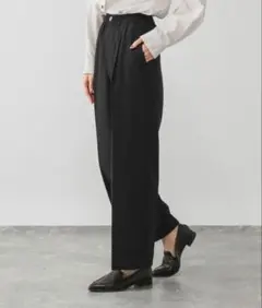 ウツクシルエットイージーWクロスストレートパンツ　グローバルワーク