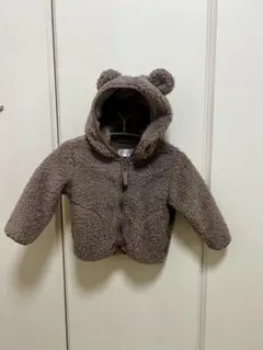 【80】クマ耳付きフリースアウター