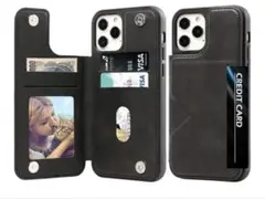 【iPhoneSE用】カードホルダー付ケース