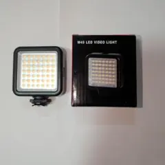 【未使用】W49 LED ビデオライト 高輝度 撮影用照明 Web会議 連結可能