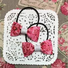 ローズリボン ヘアゴム ♡レッド♡