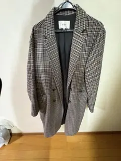 チェック柄 チェスターコート