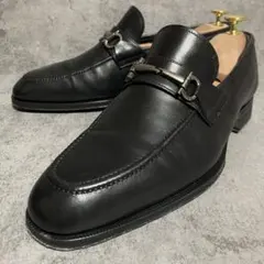 極美品　フェラガモ　ビットローファー　シボ革　ブラック　高級感　2571 極美品 フェラガモ ビットローファー シボ革 ブラック 高級感 2571