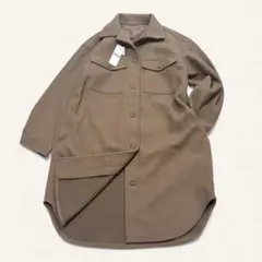 新品タグ付き GU ブラウン アウター ロングCPO ジャケット 美品