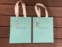 ティファニー　ショッパー2枚セット　バードチャーム付※1/17-31発送不可