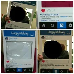 ウェディングボード インスタフレーム 結婚式ウェルカムボード 結婚式 パネル