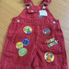 ミキハウス 赤いオーバーオール 80