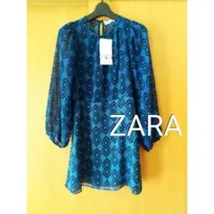 新品♪ZARA★さらさらシフォンチュニックワンピース
