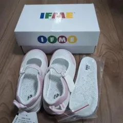 IFME 上履き 19.0cm ホワイト・ピンク