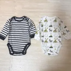 【美品】ユニクロ ベビーロンパース 2枚セット