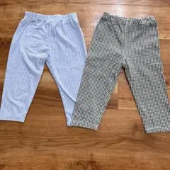 美品 ギンガムチェック ストライプ プティマイン レギンス ズボン まとめ売り
