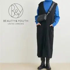 Beauty&Youth 2WAY ツイードライク ジャンパースカート&ジレ S