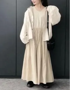 【Samansa Mos2 blue】ドッキングワンピース