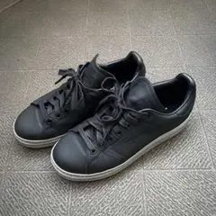 値下中　adidas ブラックレザーソールシルバー　スタンスミス