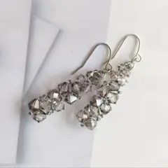 No.2939 シルバーグレースワロフスキーのゴージャスピアス