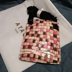 ATAO ショルダーバック　ペタンコポシェット　チェリー