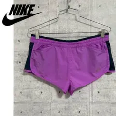 NIKE ナイキ　プリントロゴ　ショーツ　ハーフパンツ　ドライフィット　紫　M
