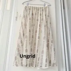 Ungrid.刺繍入り ロングフレアスカート オフホワイトのサムネイル