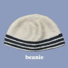 ビーニー　クラッシャーハット　ハンドメイド
