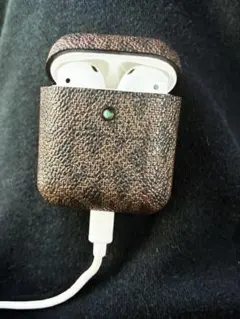 AirPods本体 ブラウンケース付き