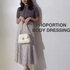【最終値下げ】PROPORTION BODY DRESSING 配色レースのサムネイル