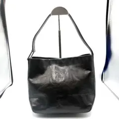 ✨美品✨ ヒロフ ワンショルダーバッグ 肩掛け レザー シボ革 Hロゴ 型