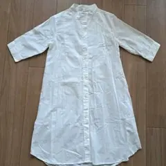GLOBAL WORK☆コットン100% シャツワンピース ホワイト 130cmのサムネイル