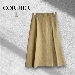 【CORDIER】【L 40】日本製　スリット　ベージュ　大人　エレガント　上品のサムネイル