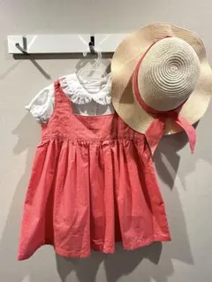 メイちゃんピンクワンピース3点セットコスプレジブリパーク麦わら帽子90トトロ