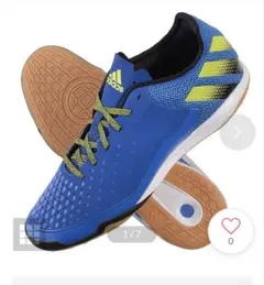 adidas 青/黄色 サッカーシューズ　サイズ26.5