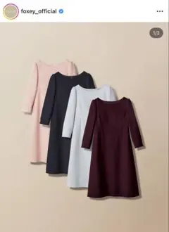 専用　フォクシー　袖付き　ウールワンピース　38