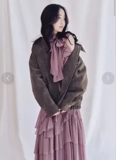 SNIDEL マルチファブリックボアカラーブルゾン - メルカリ