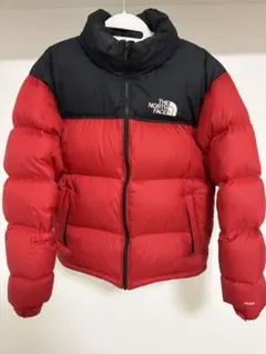 THE NORTH FACE ヌプシ ダウンジャケット 700 赤黒M人気カラー