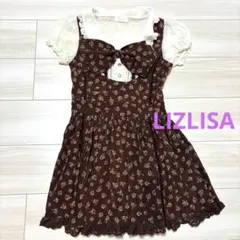 LIZLISA 希少 花柄 リボン ワンピース