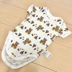 UNIQLO ベビー こぐまちゃん ロンパース 半袖 総柄 くま 80のサムネイル