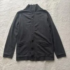 COMME CA ISM コムサイズム ハイネックカーディガン グレー 綿 L