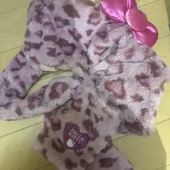 USJ ユニバ ハローキティ マフラーハット 帽子 ピンク ヒョウ柄