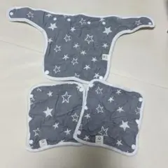 星柄 コットン 抱っこひもカバー 3点セット よだれカバー