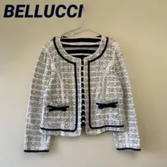 BELLUCCI 花柄白レース&ネイビーボーダー ボレロサマージャケット2WAYのサムネイル