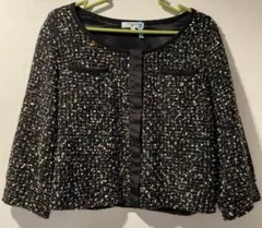 NATURAL BEAUTY BASIC ツイードショートジャケットL（七分袖）