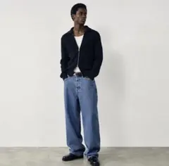 ZARA ワイドデニム ストレート ジーンズ　EUR38のサムネイル