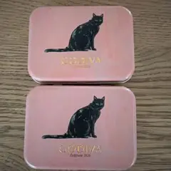 GODIVA ブラックキャット 空き缶 2個セット