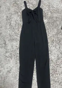 H&M リボン付きブラックオールインワンのサムネイル