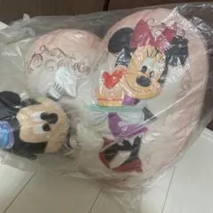 ミッキーマウス　ハート型クッション