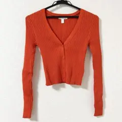 新品 H&M グロップドリブニットカーディガン