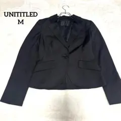 アンタイトル　テーラードジャケット　Vライン　ビジネス　フォーマル　黒　M