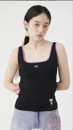リリーブラウンLILY BROWN×ANNA SUIバイカラーニットキャミソールのサムネイル