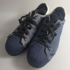 Y-3 Superstar ネイビー レザー スニーカー y94のサムネイル
