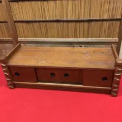美品】昭和レトロ 木製和家具 和室 茶室 ローボード サイドボード