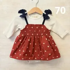 petit main プティマイン Disney ロンパース ミッキー　ミニー